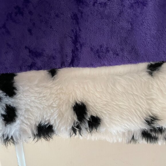 1990s Vintage Purple Stretch Velvet Clubbing Mini Dress - Picture 5 of 7